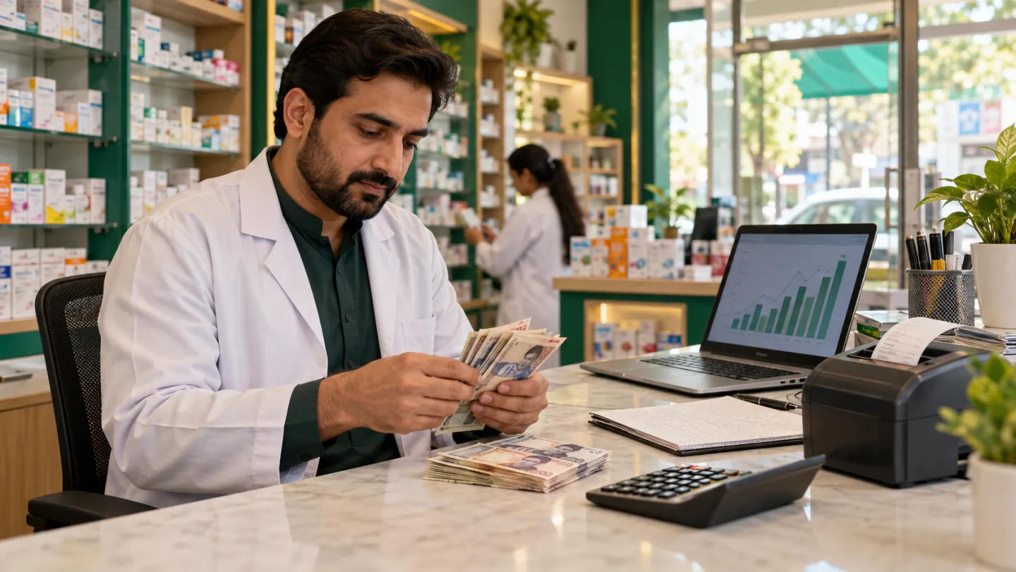 فارمیسی کا روزانہ نقد حساب کیسے بند کریں؟